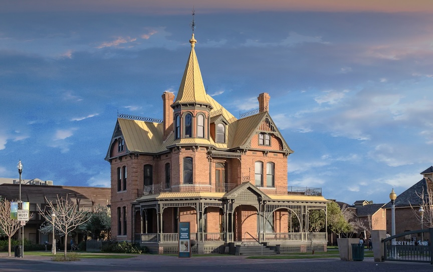 A picture of Rosson House Museum at historic Heritage Square.